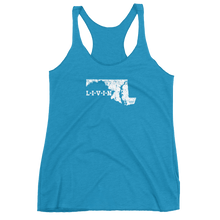 Maryland LIVIN White Logo Women's Racerback Tank (10 colors available) - State Of Livin