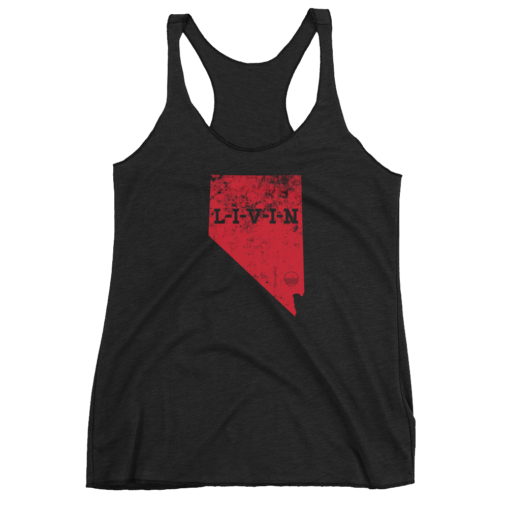 Nevada LIVIN Red Logo Women's Racerback Tank (7 colors available) - State Of Livin