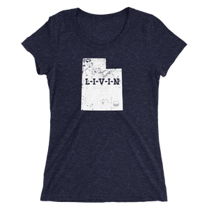 Utah LIVIN White Logo Ladies' short sleeve t-shirt (11 colors available) - State Of Livin