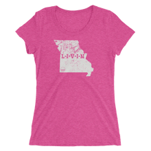 Missouri LIVIN Grey Logo Ladies' short sleeve t-shirt (13 colors available) - State Of Livin