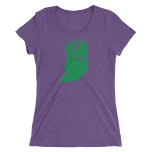 Indiana LIVIN Irish Green Ladies' short sleeve t-shirt (6 colors available) - State Of Livin