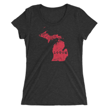 Michigan LIVIN Red Logo Ladies' short sleeve t-shirt (9 colors available) - State Of Livin