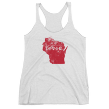 Wisconsin LIVIN Red Logo Women's Racerback Tank (8 colors available) - State Of Livin