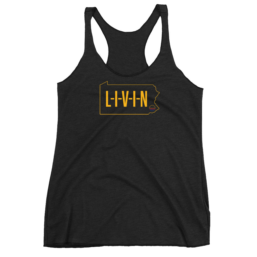 Pennsylvania GAME DAY LIVIN Women's Racerback Tank - State Of Livin