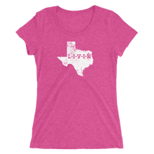 Texas LIVIN White Logo Ladies' short sleeve t-shirt (13 colors available) - State Of Livin