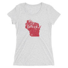 Wisconsin LIVIN Red Logo Ladies' short sleeve t-shirt (9 colors available) - State Of Livin