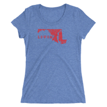 Maryland LIVIN Red Logo Ladies' short sleeve t-shirt (10 colors available) - State Of Livin