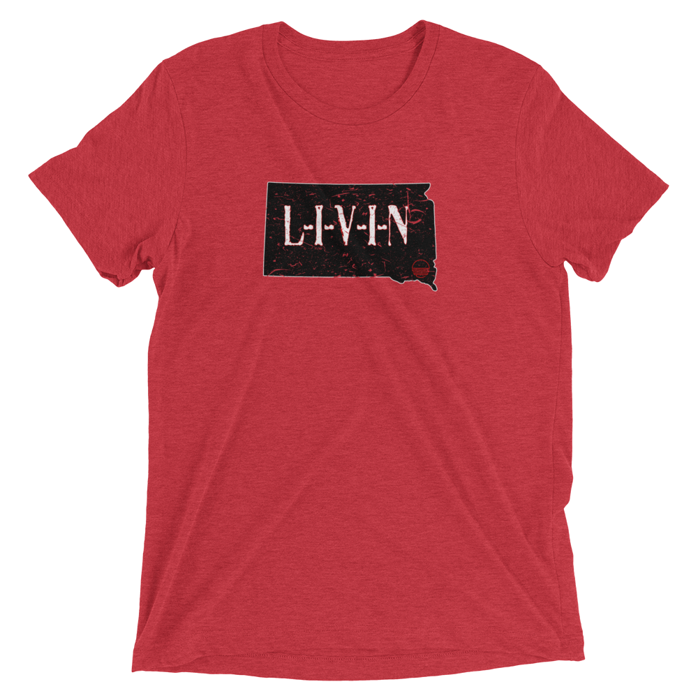 South Dakota LIVIN Uni-Sex Short sleeve t-shirt - State Of Livin