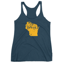 Wisconsin LIVIN Yellow Logo Women's Racerback Tank (10 colors available) - State Of Livin