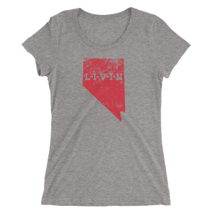Nevada LIVIN Red Logo Ladies' short sleeve t-shirt - State Of Livin