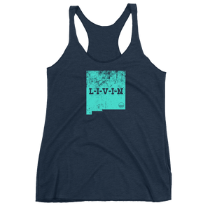 New Mexico LIVIN Turquoise Logo Women's Racerback Tank (10 colors available) - State Of Livin