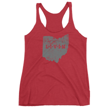 Ohio LIVIN Grey Logo Women's Racerback Tank (10 colors available) - State Of Livin