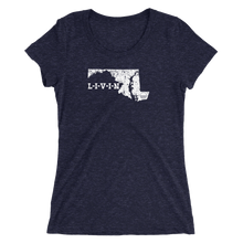Maryland LIVIN White Logo Ladies' short sleeve t-shirt (13 colors available) - State Of Livin