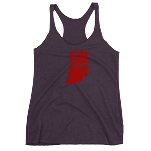 Indiana LIVIN Red Logo Women's Racerback Tank (8 colors available) - State Of Livin