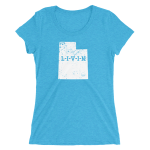 Utah LIVIN White Logo Ladies' short sleeve t-shirt (11 colors available) - State Of Livin