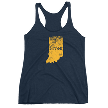 Indiana LIVIN Yellow Logo Women's Racerback Tank (11 colors available) - State Of Livin