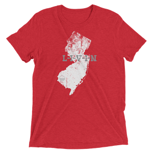 New Jersey LIVIN Red, White, Grey Short sleeve t-shirt - State Of Livin