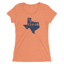 Texas LIVIN Navy Logo Ladies' short sleeve t-shirt (12 colors available) - State Of Livin