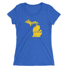 Michigan LIVIN Yellow Logo Ladies' short sleeve t-shirt (11 colors available) - State Of Livin