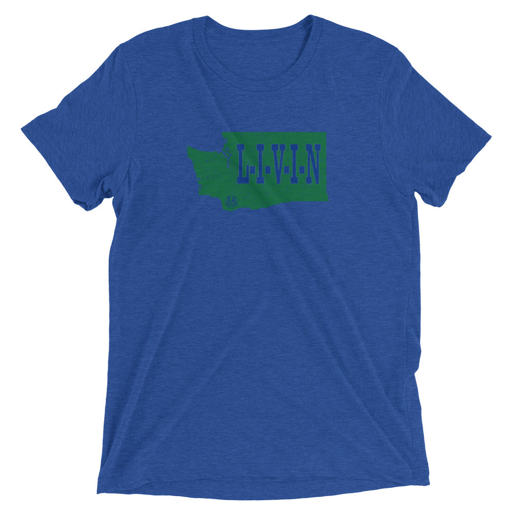 Washington LIVIN Retro Seattle Theme Uni-sex Short sleeve t-shirt - State Of Livin