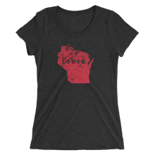 Wisconsin LIVIN Red Logo Ladies' short sleeve t-shirt (9 colors available) - State Of Livin