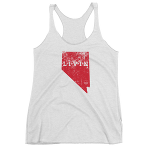 Nevada LIVIN Red Logo Women's Racerback Tank (7 colors available) - State Of Livin